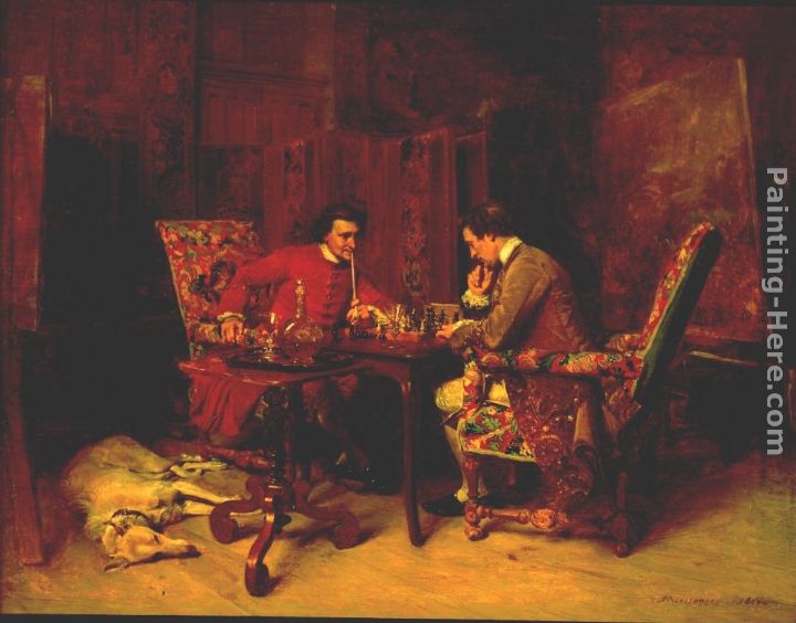 Chess Players painting - Jean-Louis Ernest Meissonier Chess Players art painting
